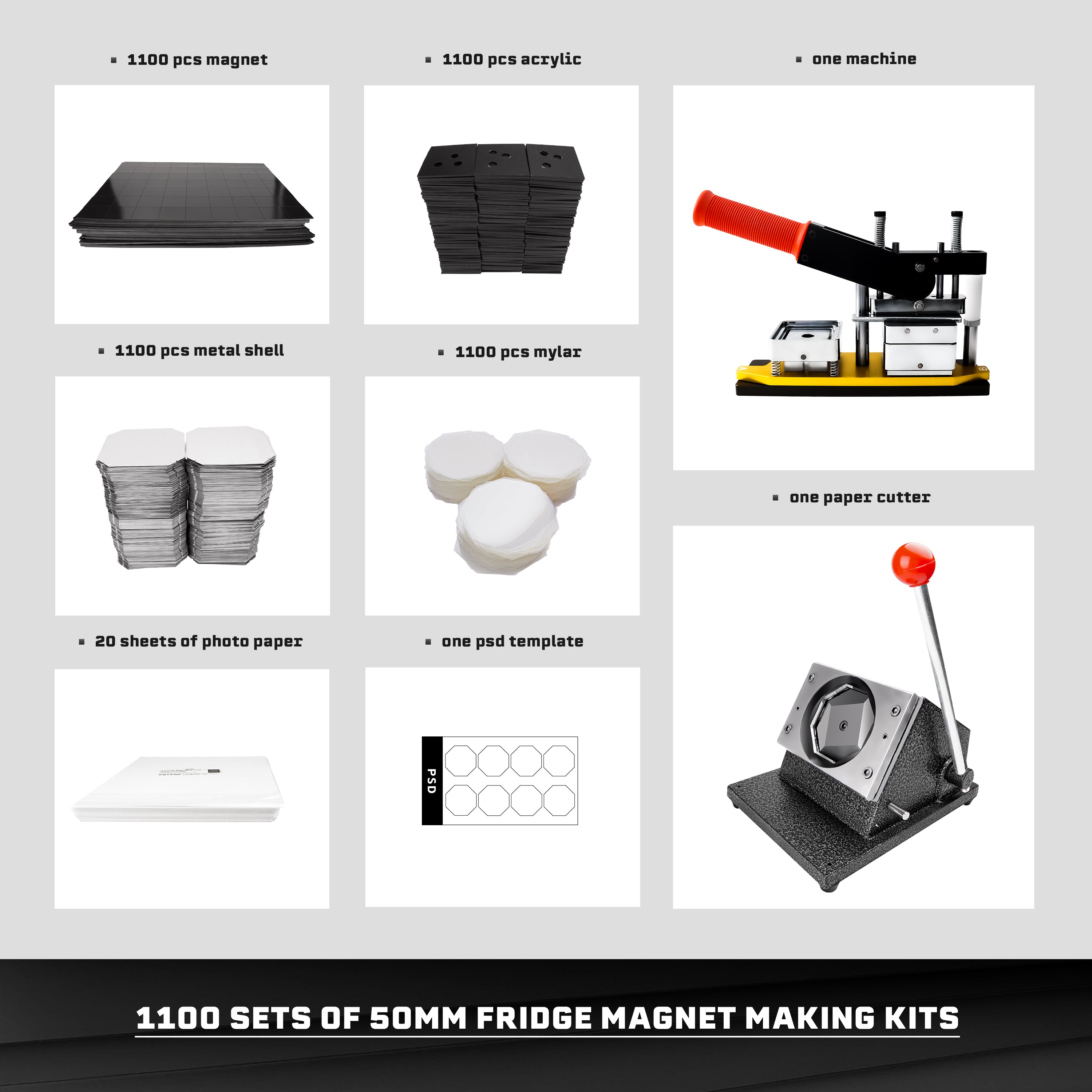 50*50mm Fridge Magnet Maker Kit