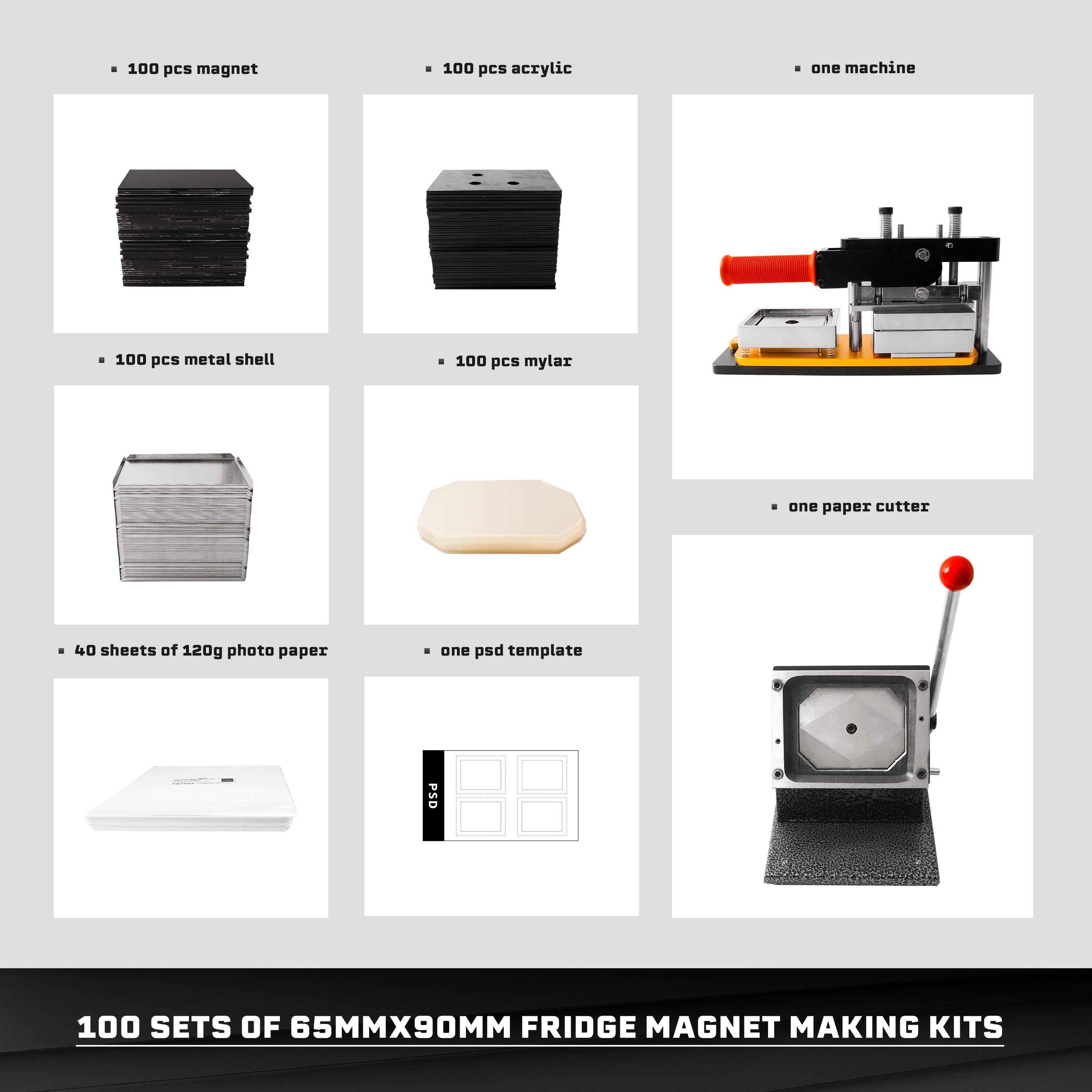 65*90mm Upgraded Fridge Magnet Making Machine Set